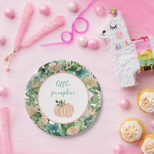 Little Pumpkin Tellers Blush Little Pumpkin Baby Pappteller (Party)