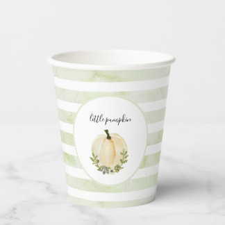 Little Pumpkin Tellers Rustic Fall Baby Dusche Pappbecher