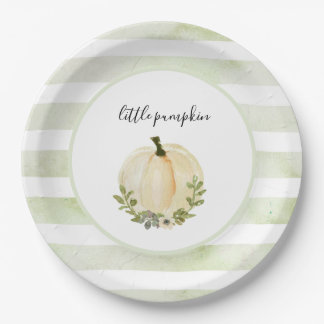 Little Pumpkin Tellers Rustic Fall Baby Dusche Pappteller