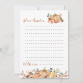 Little Pumpkin Time Capsule Note Card Dankeskarte (Vorderseite)