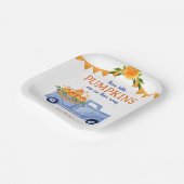 Little Pumpkin Triplet Boy Baby Dusche Pappteller (Gewinkelt)