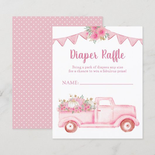 Little Pumpkin Triplet Girl Diaper Raffle (Vorne/Hinten)