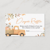 Little Pumpkin Truck Fall Baby Diaper Raffle
