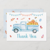 Little Pumpkin Truck Fall Geburtstag Danke (Vorne/Hinten)