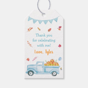 Little Pumpkin Truck Geburtstag Danke Geschenkanhänger