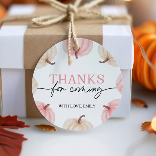 Little Pumpkin Turning One Birthday Danke Tag Geschenkanhänger