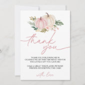 Little Pumpkin Turning One Birthday Dankeschön Car Einladung (Vorderseite)