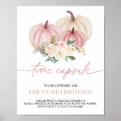 Little Pumpkin Turning One Capsule Sign Poster (Vorne)