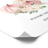 Little Pumpkin Turning One Fotobooth Sign Poster (Ecke)