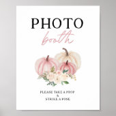 Little Pumpkin Turning One Fotobooth Sign Poster (Vorne)