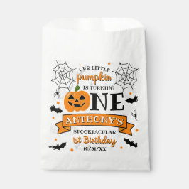 Little Pumpkin Turning One Halloween 1. Geburtstag Geschenktütchen