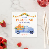 Little Pumpkin Twin Boy Baby Shower Napkins Serviette (Beispiel)
