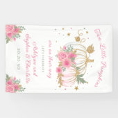 Little Pumpkin Twin Girl Babydusche Banner (Horizontal)