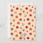 Little Pumpkin Two, Fall Watercolor Birthday Einladung (Rückseite)