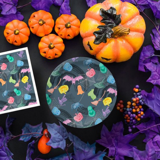 Little Pumpkin und lustiges Ghosts-Halloween-Party Pappteller