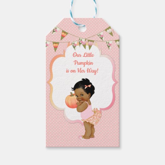 Little Pumpkin Vielen Dank Tag Dark Tone Geschenkanhänger (Vorderseite)