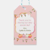 Little Pumpkin Vielen Dank Tag Dark Tone Geschenkanhänger (Rückseite)