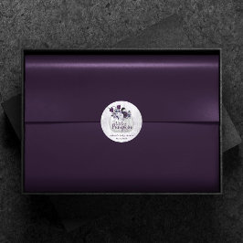 Little Pumpkin | Violet Lila Rustikale Babydusche Runder Aufkleber