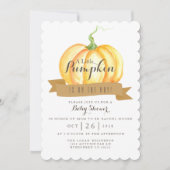 Little Pumpkin | Wasserfarbe | Kinderdusche Einlad Einladung (Vorderseite)