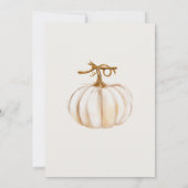 Little Pumpkin Wasserfarbe Neutrale Babydusche Einladung (Rückseite)