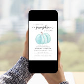 Little Pumpkin Watercolor Baby Boy Couples Dusche Einladung