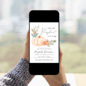 Little Pumpkin Watercolor Baby Sprinkle Einladung