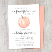 Little Pumpkin Watercolor Babydusche Einladung