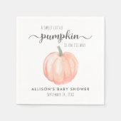 Little Pumpkin Watercolor Babydusche Serviette (Vorderseite)