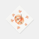 Little Pumpkin Watercolor Herbstlaube Serviette (Ecke)