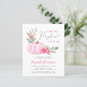 Little Pumpkin Watercolor Kindermädchendusche Einl (Stehend Vorderseite)