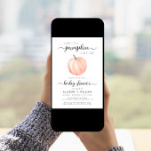 Little Pumpkin Watercolor Paare Kinderdusche Einladung