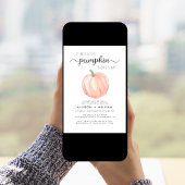 Little Pumpkin Watercolor Paare Kinderdusche Einladung