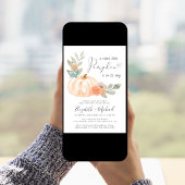 Little Pumpkin Watercolor Paare Kinderdusche Einladung