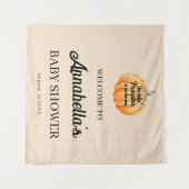 Little Pumpkin Welcome Baby Shower Wandteppich (Vorderseite (Horizontal))