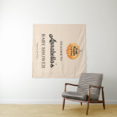 Little Pumpkin Welcome Baby Shower Wandteppich (Beispiel (Horizontal))