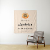 Little Pumpkin Welcome Baby Shower Wandteppich (Beispiel)