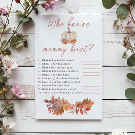 Little Pumpkin Wer Mama bester Baby-Dusche kennt Flyer