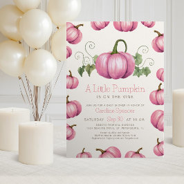 Little Pumpkin Whimsical Girl Baby Shower Einladung