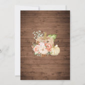 Little Pumpkin Wood String Lights Fall Baby Dusche Einladung (Rückseite)