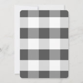 Little Pumpkins Dual Pink Black Gingham Birthday Einladung (Rückseite)