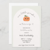 Little Pumpkins erste Einladung zum Geburtstag (Vorne/Hinten)