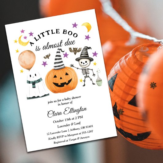 Little Pumpkins erste Halloween-Babydusche Einladung