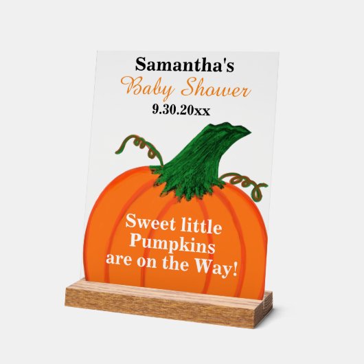 Little Pumpkins Multiples Baby Dusche Acrylschild (Winkel)