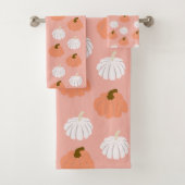 Little Pumpkins Muster #1 #halloween #pattern Badhandtuch Set (Insitu)