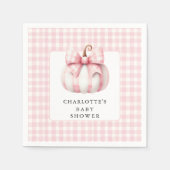 Little Pumpkin's Pink Gingham Serviette (Vorderseite)