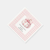 Little Pumpkin's Pink Gingham Serviette (Ecke)