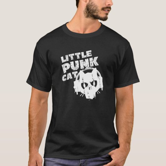 Little Punk Cat Punk Rocker Mohawk Punker T-Shirt (Vorderseite)