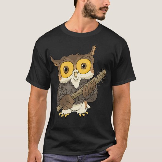 Little Punk Gangster Owl. T-Shirt (Vorderseite)