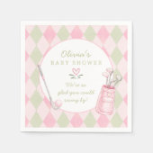 Little Putter Baby Shower Serviette (Vorderseite)