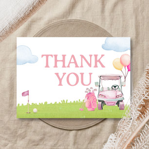 Little Putter Golf Baby Shower Dankeskarte